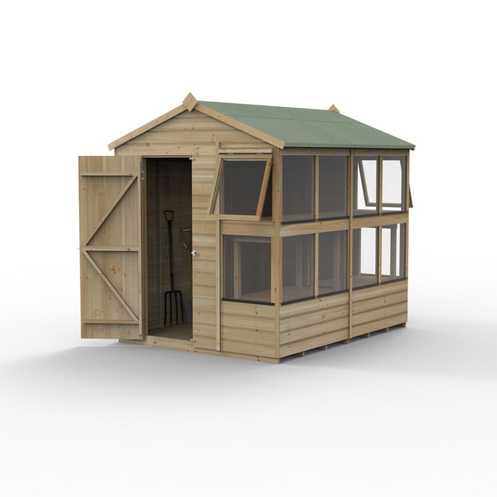 Shiplap PTR 8×6 Apex Potting Shed with Installation 5013053198735 2